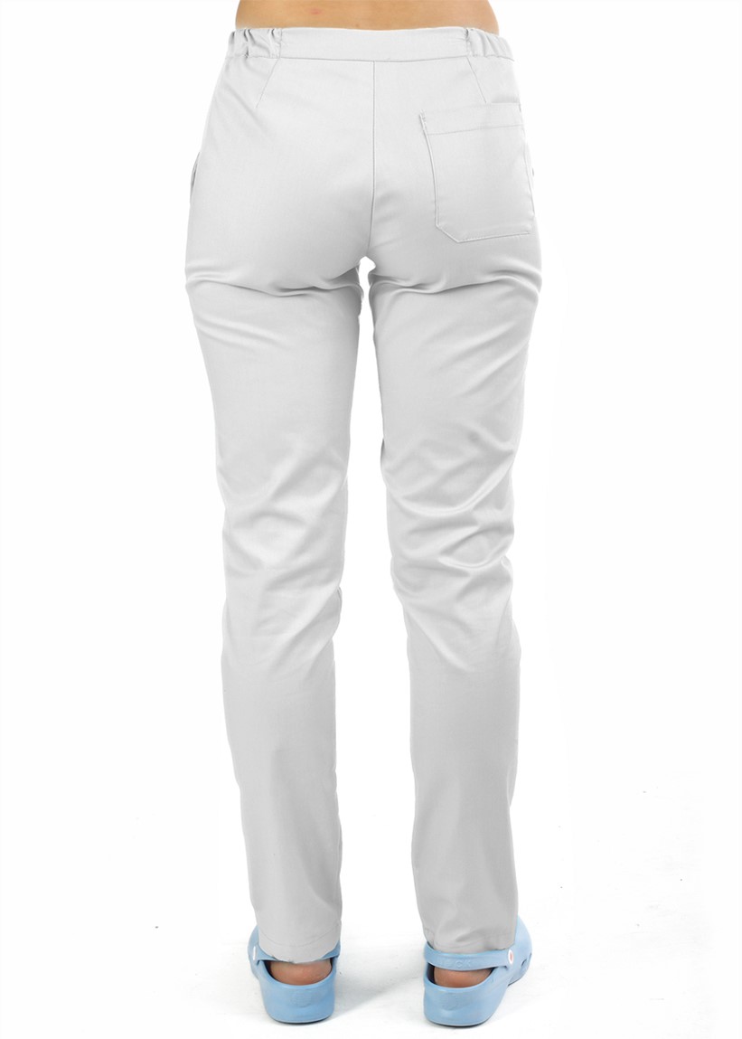 Spodnie damskie zwężane białe