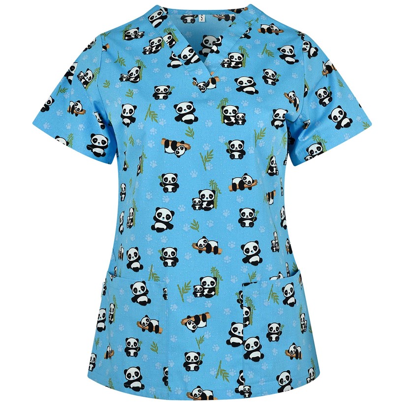 Bluza medyczna damska Bambina o wzorze PANDA