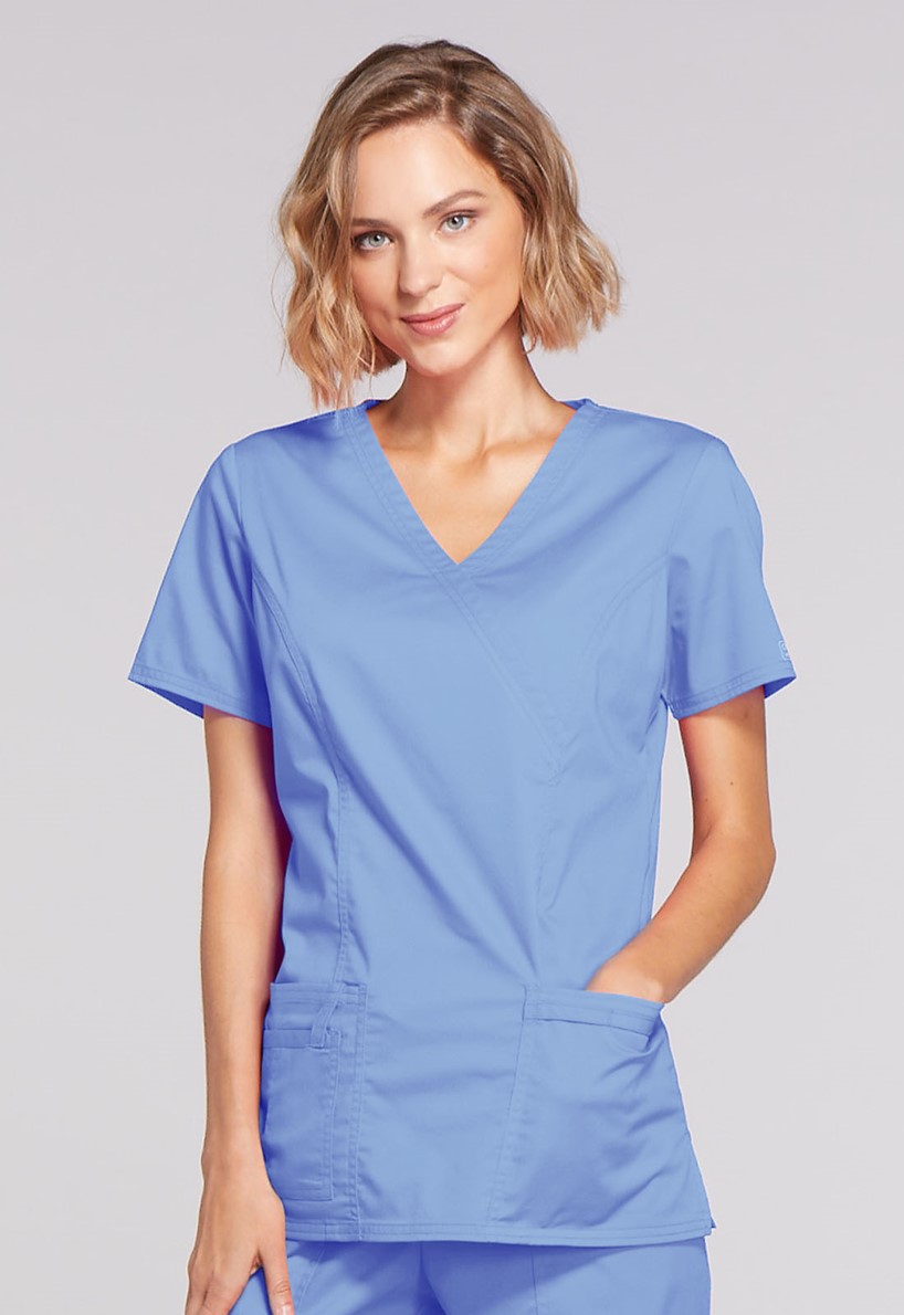 Bluza medyczna damska błękitna