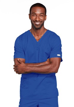 Bluza medyczna unisex błękit szafirowa